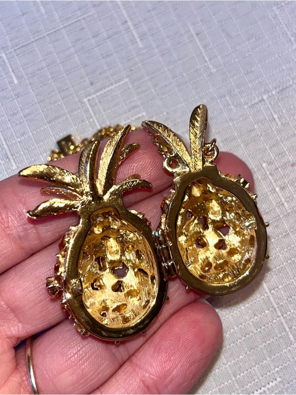 kate spade RARE! Pineapple Grove Locket Necklace - Picture 9 of 13